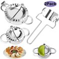 thumbnail image 1 of PULLIMORE Dumpling Maker with Rolling Cookie Cutter Tool, Stainless Steel Dumpling Mould, Pie Ravioli Dumpling Wrappers Mold Kitchen Accessories, 1 of 9