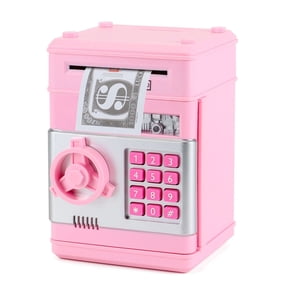 PULLIMORE Electronic Money Bank for Kids - ATM Piggy Bank with Auto Bill Feeder & Lock (7.5")