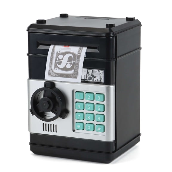 PULLIMORE Electronic Money Bank for Kids - ATM Piggy Bank with Auto Bill Feeder & Lock (7.5")