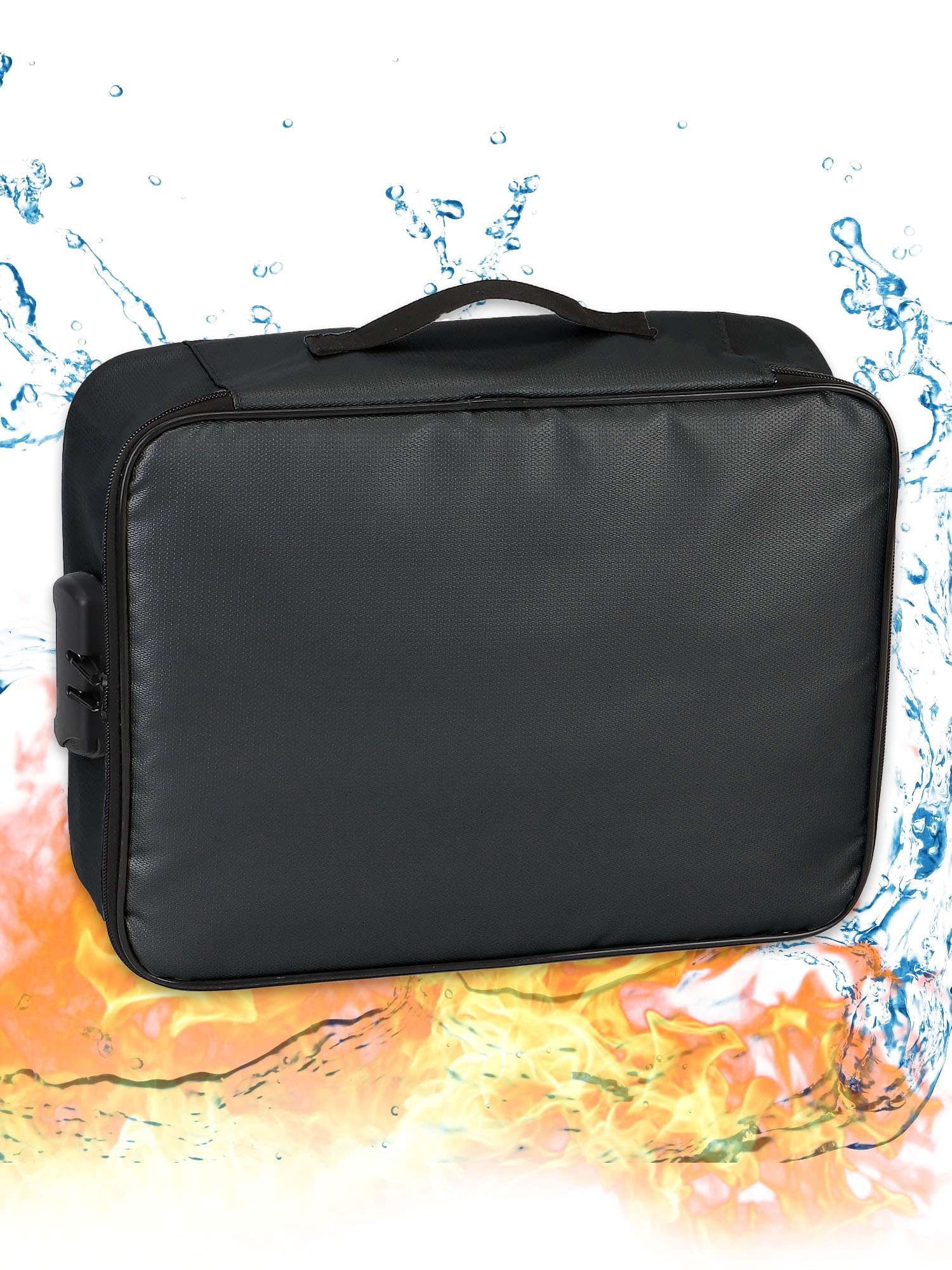 PULLIMORE Fireproof Document Bag, with Lock Zipper Closure Fire & Water ...