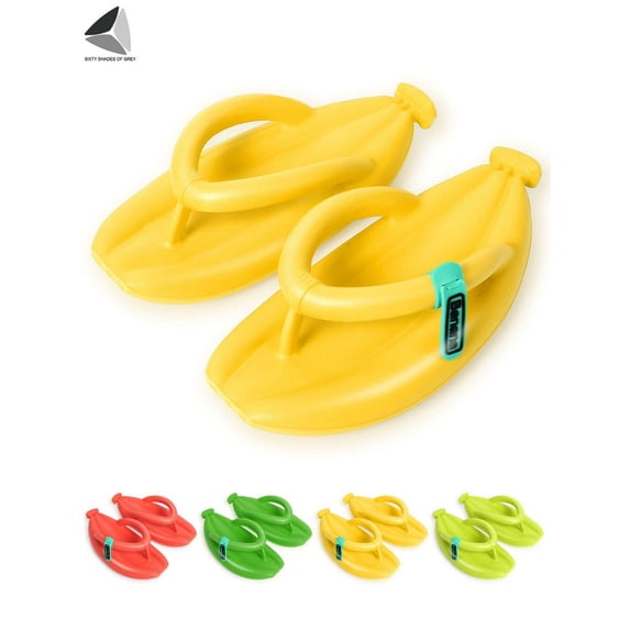 PULLIMORE Funny Banana Flip Flops Unisex Non-slip Clip Toe Shower Slippers Bathroom Sandals Cushioned Thick Sole