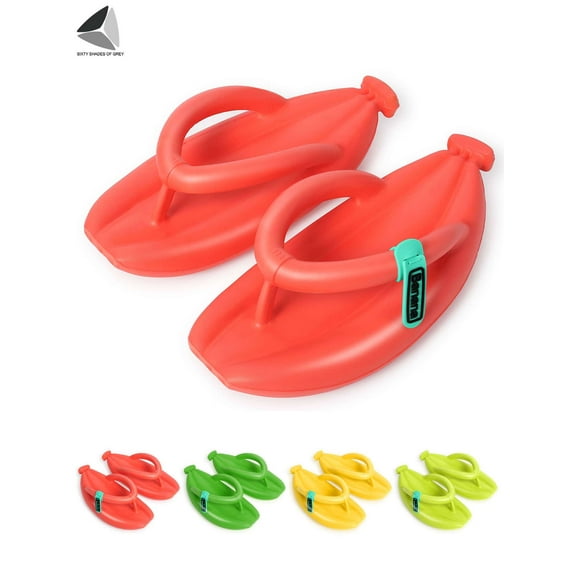 PULLIMORE Funny Banana Flip Flops Unisex Non-slip Clip Toe Shower Slippers Bathroom Sandals Cushioned Thick Sole