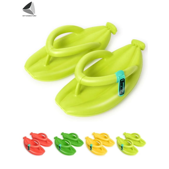 PULLIMORE Funny Banana Flip Flops Unisex Non-slip Clip Toe Shower Slippers Bathroom Sandals Cushioned Thick Sole