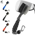 thumbnail image 1 of PULLIMORE Golf Club Brush Double-Sided Groove Cleaner With 2ft Retractable Zip-line Metal Buckle and Retractable Sharp Pick Cleaning Tools (Blue), 1 of 9