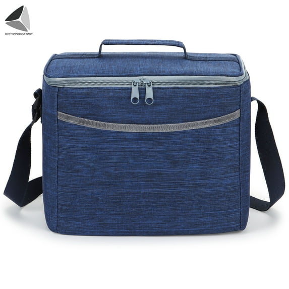 PULLIMORE Insulated Lunch Bag for Women/Men, Reusable Lunch Box for Office Work School Picnic Beach, Leakproof Freezable Cooler Bag with Adjustable Shoulder Strap