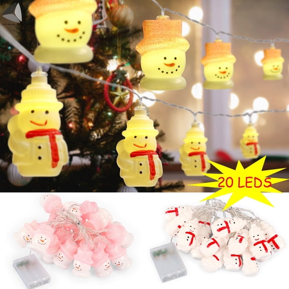 PULLIMORE LED Christmas String Lights for Bedroom Indoor, 9.8 ft, 20 Leds, Warm White