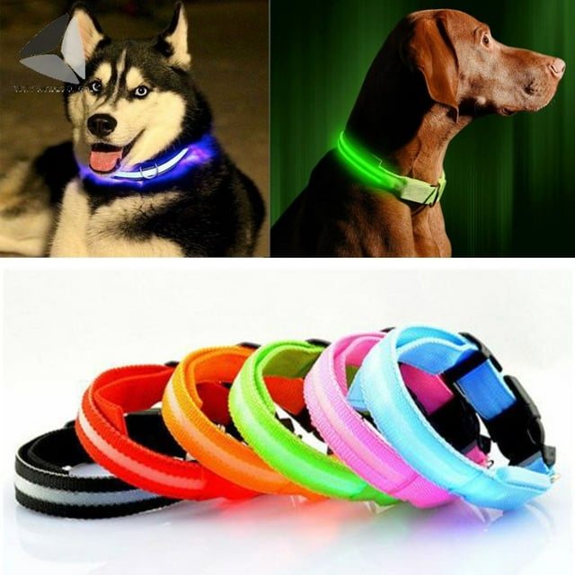 PULLIMORE LED Dog Collar Safety USB Rechargeable Flashing Light Pet
