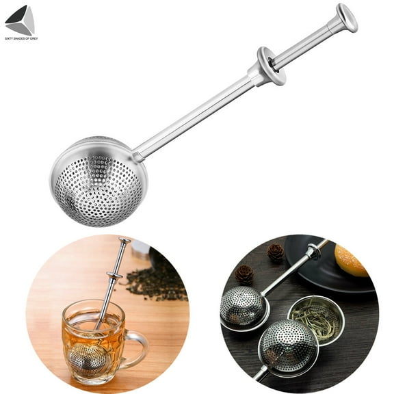 PULLIMORE Long-Handle Tea Ball Infuser Stainless Steel Tea Strainer Diffuser for Loose Leaf Tea Coffee Spices