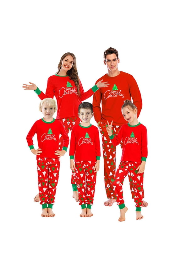 Matching Family Christmas Pajamas Set, Xmas Tree Cotton Sleepwear(for Dad)