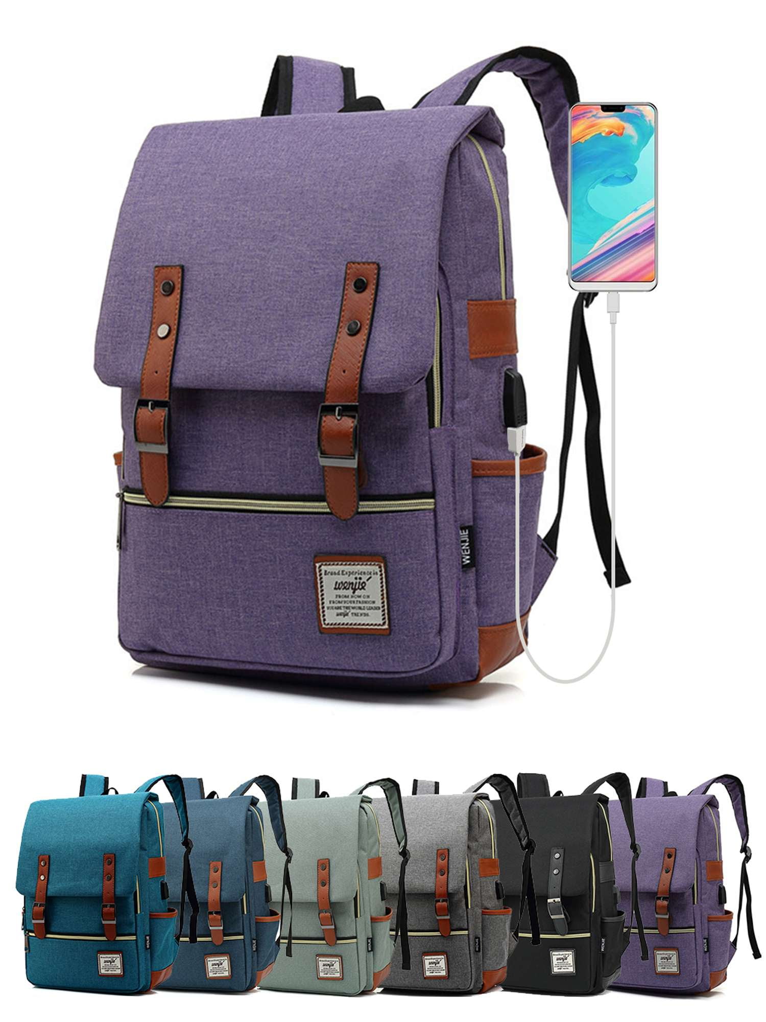 back-pack off computer travel backpack with usb charging por Laptop Backpack,Business anti Theft Slim Durable Laptops Backpa – FM Computers on backpack for women features an external USB charging port and an internal charging cable WENIG Anti-Theft Travel Laptop Backpack