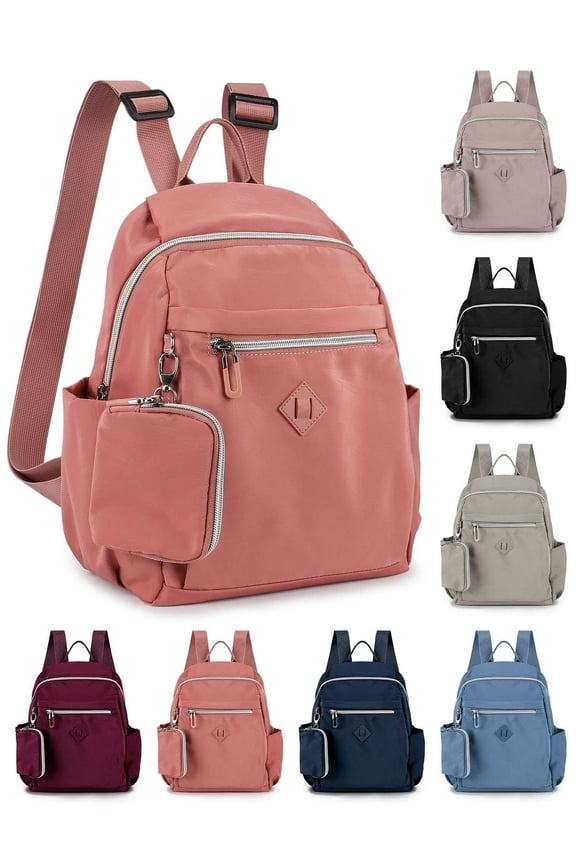 Mini Backpack Women Nylon Small Backpack Purse Travel Shoulder Bag (Gray)