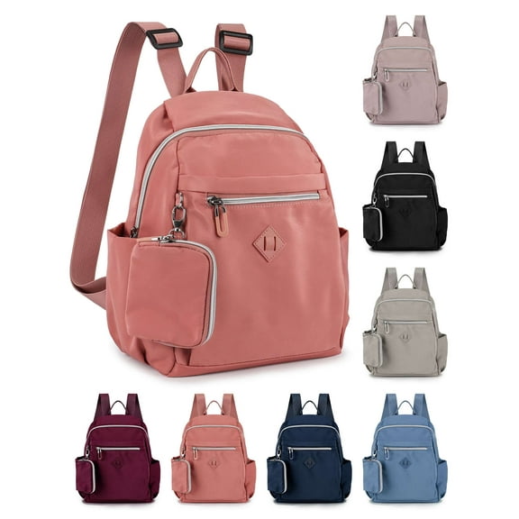 PULLIMORE Mini Backpack Women Nylon Small Backpack Purse Travel Shoulder Bag (Navy Blue)
