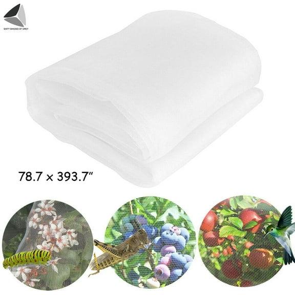 PULLIMORE Mosquito Garden Bug Insect Netting Insect Barrier Bird Net Protecting Mesh Cover for Plant Crops Flowers (6.56 x 32.8 ft)