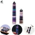 thumbnail image 1 of PULLIMORE Natural Fluorite Quartz Crystal Wand Point Healing Reiki Stones (2-2.4 in), 1 of 9
