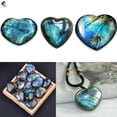thumbnail image 1 of PULLIMORE Natural Rainbow Labradorite Heart Quartz Crystal Healing Palm Stone Reiki Moonstone (Large Size), 1 of 8