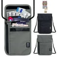 thumbnail image 1 of PULLIMORE Neck Wallet Passport Holder w/ RFID Blocking Security Travel Pouch Slim Traveling Wallet(Black#2), 1 of 10