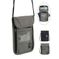 thumbnail image 1 of PULLIMORE Neck Wallet Passport Holder w/ RFID Blocking Security Travel Pouch Slim Traveling Wallet(Gray#1), 1 of 9