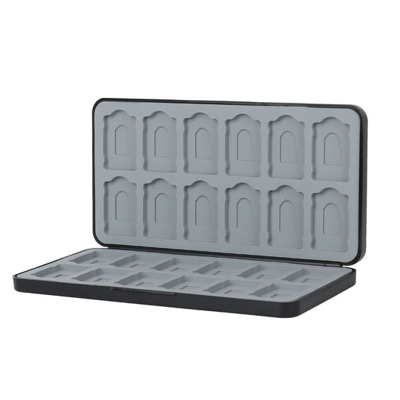 PULLIMORE Nintendo Switch Game Card Holder Case - 24 Game Storage with Silicone Protection, Portable Magnetic Closure