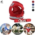 thumbnail image 1 of PULLIMORE No Choke Dog Harness Leash Set Adjustable Reflective Puppy Vest Harness for Small Dogs Cats (L, Red), 1 of 9