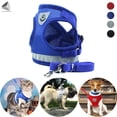 thumbnail image 1 of PULLIMORE No Choke Dog Harness Leash Set Adjustable Reflective Puppy Vest Harness for Small Dogs Cats (S, Blue), 1 of 9