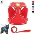 thumbnail image 1 of PULLIMORE No Choke Dog Harness Leash Set Adjustable Reflective Puppy Vest Harness for Small Dogs Cats (XL, Red), 1 of 8