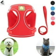 thumbnail image 1 of PULLIMORE No Pull Dog Harness No Choke Reflective Pet Vest Adjustable Breathable Mesh Harnesses with Leash for Small Dogs Cats Walking (XL, Red), 1 of 9