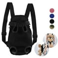 thumbnail image 1 of PULLIMORE Pet Carrier Backpack Front Pack, Dog Cat Carrier Travel Bag Adjustable Straps Legs Out for Small Medium Pets (M, Black), 1 of 9