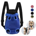 thumbnail image 1 of PULLIMORE Pet Carrier Backpack Front Pack, Dog Cat Carrier Travel Bag Adjustable Straps Legs Out for Small Medium Pets (S, Blue), 1 of 9