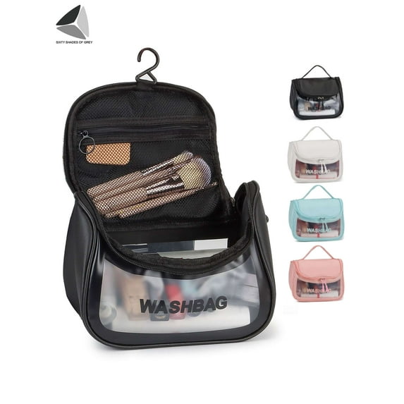 PULLIMORE Portable Travel Makeup Storage Bag Waterproof Cosmetic Organizer Makeup Brushes Bag for Women Girls (Pink)