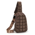 thumbnail image 1 of PULLIMORE Quilted Puffy Sling Bag - Adjustable Crossbody Purse with 2-Way Zipper (5 Colors), 1 of 7