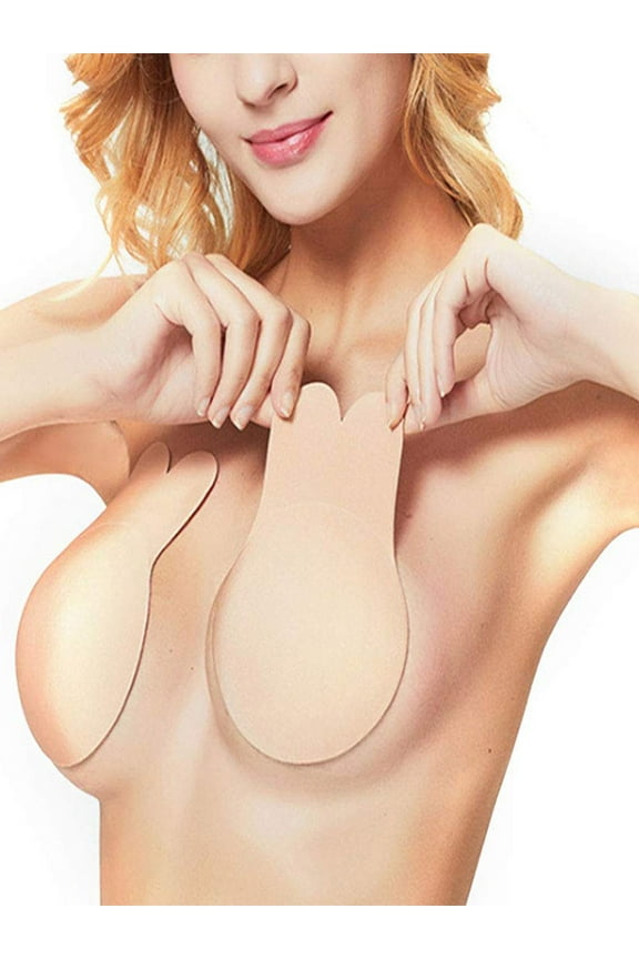 Rabbit Ear Self Adhesive Invisible Bra Breast Lifting Push Up Strapless Backless Nipple Covers for Wedding Party