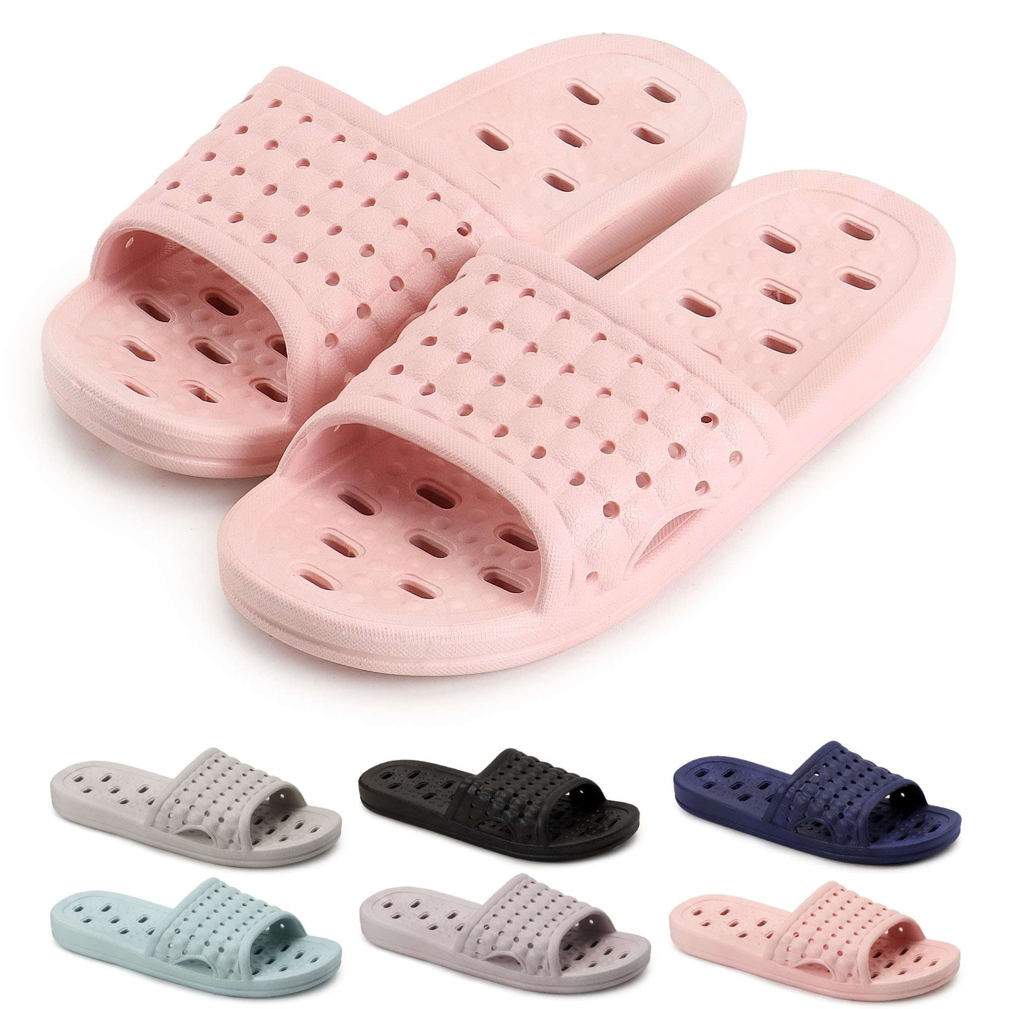 PULLIMORE Shower Slipper for Women Men, Quick Drying Non-Slip Bath ...