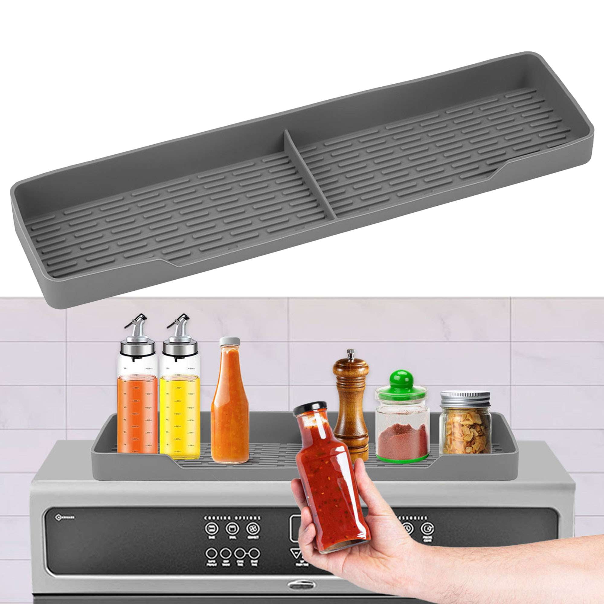PULLIMORE Silicone Magnetic Stove Top Shelf, Over Stove Spice Rack ...