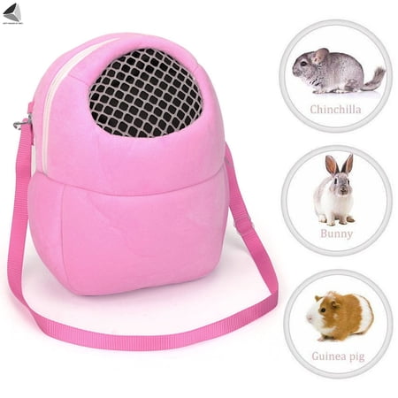 PULLIMORE Small Pet Carrier Bags,Portable African Hedgehog Hamster Breathable Bags,Handbags,Guinea Pig and Squirrel Travel Backpack (S, Pink)