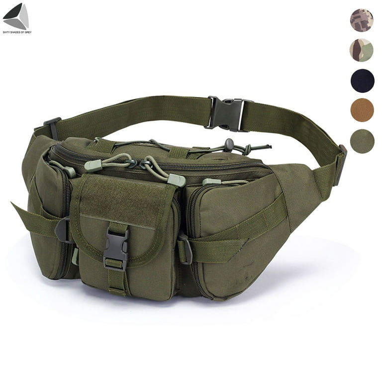 PULLIMORE Fanny Pack Waist Bag Pack Utility Hip Pack Bag with Adjustable  Strap Waterproof for Outdoors Fishing Cycling Camping Hiking Traveling  Hunting (Green) 
