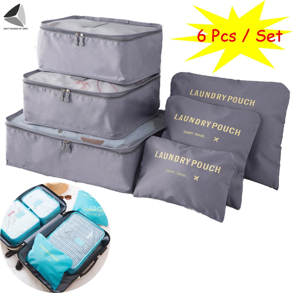 Pouch Storage Rack PULLIMORE Travel Storage Bags Waterproof Mesh Packing Cube Luggage ...