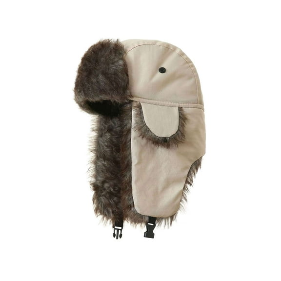PULLIMORE Unisex Thermal Trapper Hat, Windproof Faux Fur Lined Ushanka Winter Hat with Ear Flaps