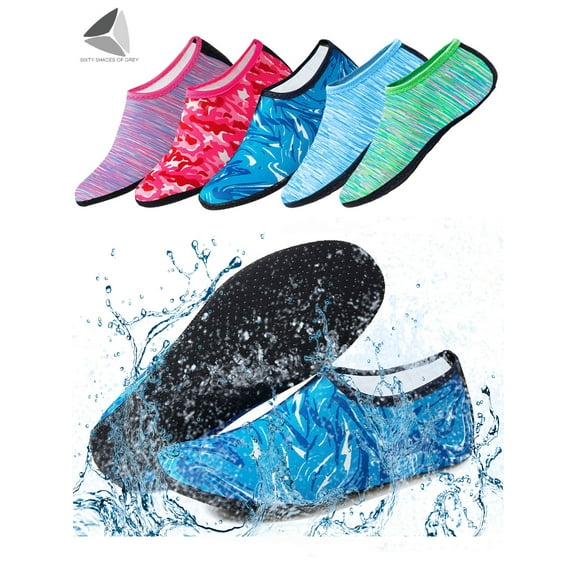 PULLIMORE Water Sports Socks Barefoot Quick-Dry Aqua Beach Socks Slip-on for Men Women Kids for Swim Surf Yoga Exercise