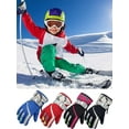 thumbnail image 1 of PULLIMORE Winter Kids Ski Gloves Cold Weather Waterproof Warm Snowboard Sport Mittens for Boys Girls (Nary Blue), 1 of 9