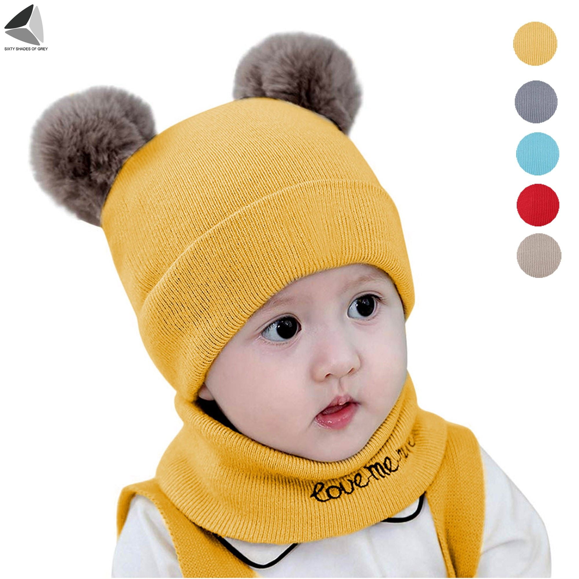 Kinder Mütze & Schal Set Dino Design - Warm Für Herbst & Winter