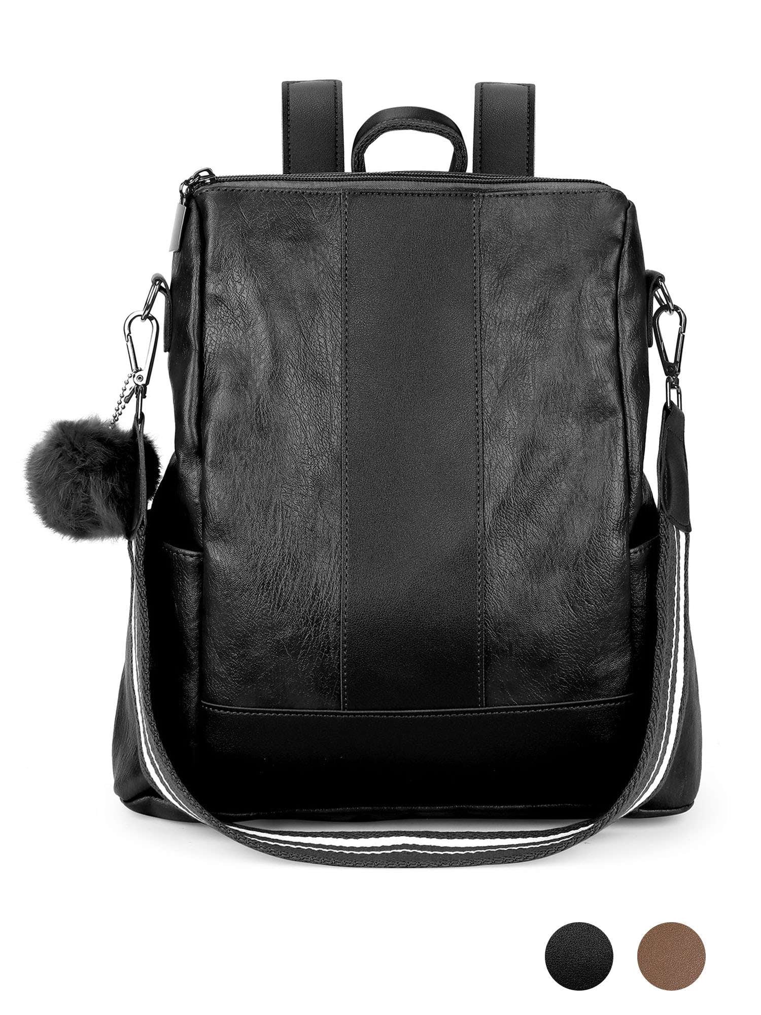 PULLIMORE Women Backpack Purse PU Leather Anti-theft 
