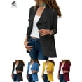 thumbnail image 1 of PULLIMORE Women Casual Open Front Blazer Long Sleeve Cardigan Work Office Jackets with Pockets (XL, Black), 1 of 5