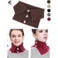 thumbnail image 1 of PULLIMORE Women Fake Turtleneck Scarf Detachable Button Down Knit High Collar Neck Warmer (Coffee), 1 of 7