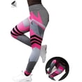 thumbnail image 1 of PULLIMORE Women High Waist Yoga Leggings 3D Printed Butt Lifting Tight Pants For Sport Gym Workout Fitness (L, Pink), 1 of 10
