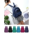 thumbnail image 1 of PULLIMORE Women Mini Nylon Backpack Casual Waterproof Travel Bags Shoulder Rucksack for Hiking Outdoor (Black), 1 of 9