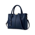 thumbnail image 1 of PULLIMORE Women Satchel Handbags Large PU Leather Shoulder Bags Top Handle Totes Briefcase Work Bag (Navy), 1 of 8