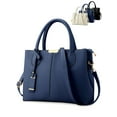 thumbnail image 1 of PULLIMORE Women Satchel Handbags Large PU Leather Shoulder Bags Top Handle Totes Briefcase Work Bag (Navy), 1 of 11
