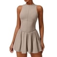 thumbnail image 1 of PULLIMORE Women's Athletic Tank Dress with Built-In Bra - Moisture-Wicking Golf/Tennis Dress(Khaki), 1 of 7