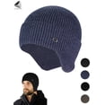 thumbnail image 1 of PULLIMORE Womens Mens Knit Beanie Hats Winter Warm Slouchy Ski Skull Cap (Navy Blue), 1 of 9