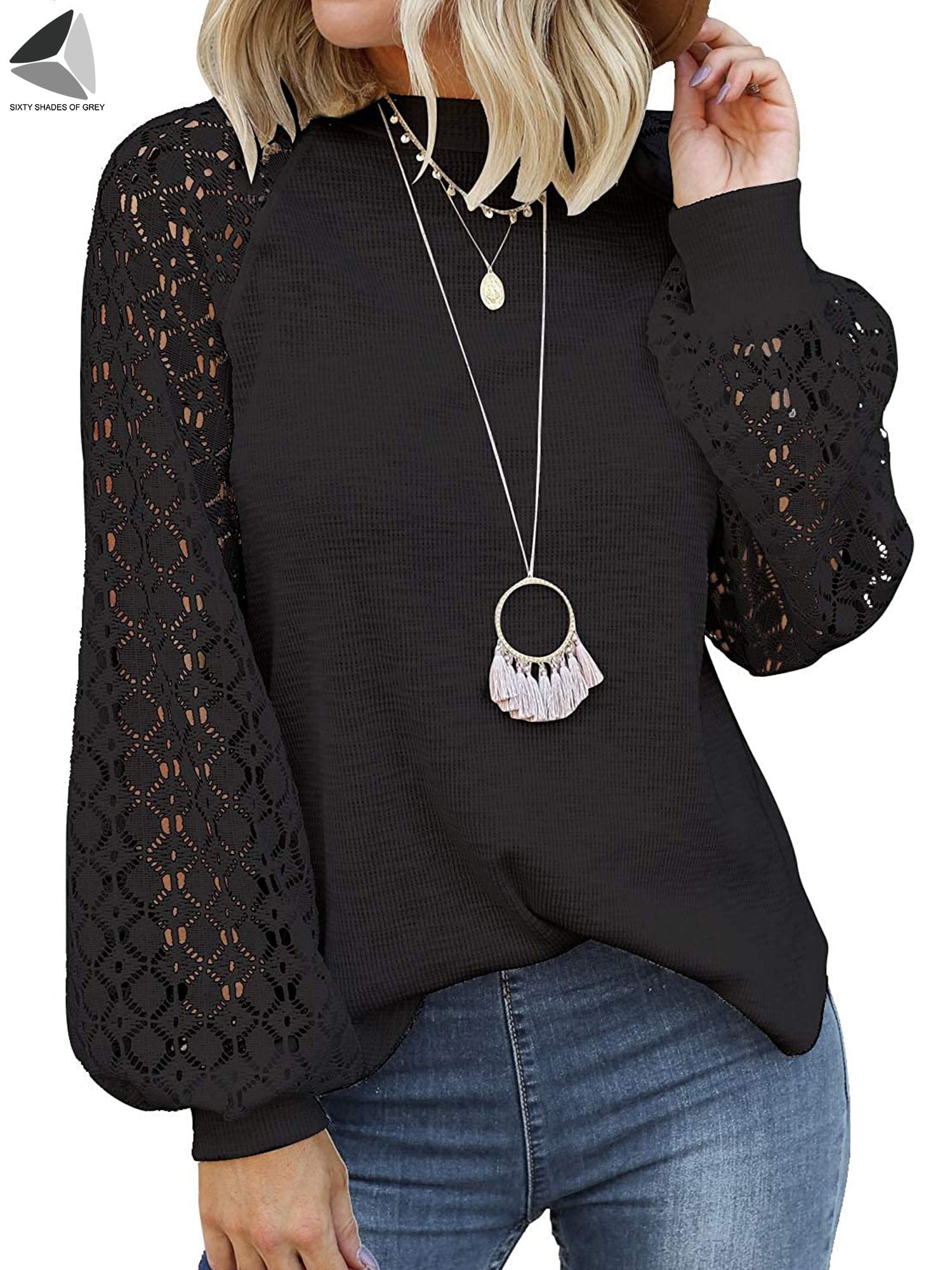 Fashionable Hollow Loose Button Pocket Shirt Top